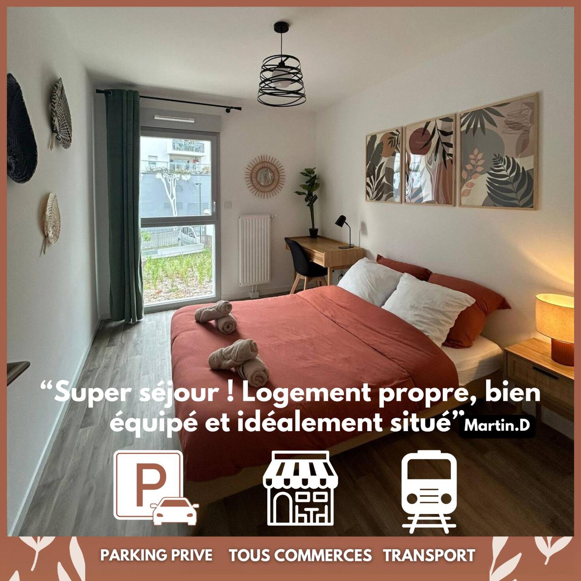T3 Moderne - Proche Tram - Parking Prive Appartement Angers Buitenkant foto